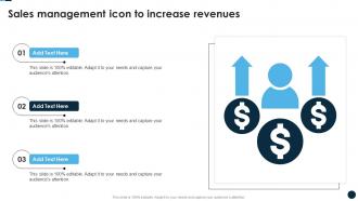 Sales Management Icon To Increase Revenues