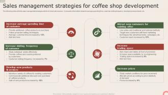 Sales Management Strategies For Coffee Shop Development