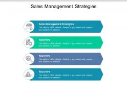 Sales management strategies ppt powerpoint presentation slides aids cpb