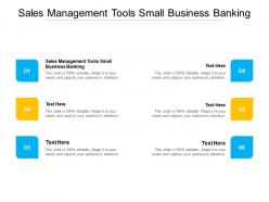 Sales management tools small business banking ppt powerpoint show deck cpb