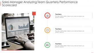 Sales manager analyzing team quarterly performance scorecard