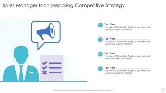 Sales Manager Icon Preparing Competitive Strategy