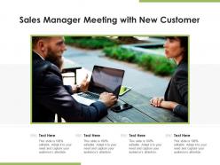 Sales manager meeting with new customer