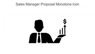 Sales Manager Proposal Monotone Icon In Powerpoint Pptx Png And Editable Eps Format
