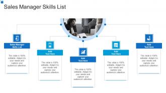 Sales Manager Skills List In Powerpoint And Google Slides Cpb