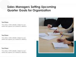 Sales managers setting upcoming quarter goals for organization