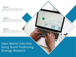 Sales market executive doing brand positioning strategy research
