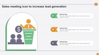 Sales Meeting Icon To Increase Lead Generation
