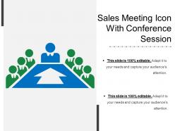 Sales meeting icon with conference session
