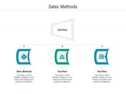 Sales methods ppt powerpoint presentation slides templates cpb