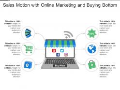 Sales motion with online marketing and buying bottom