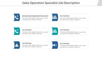 Sales operation specialist job description ppt powerpoint presentation guidelines cpb