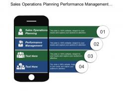 Sales Operations Planning Performance Management Competing Technology Development