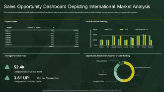 Sales Opportunity Dashboard Depicting International Market Analysis