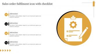 Sales Order Fulfilment Icon With Checklist