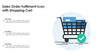 Sales Order Fulfilment Icon With Shopping Cart