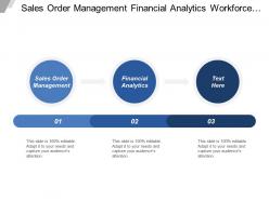 Sales order management financial analytics workforce analysis corporate service
