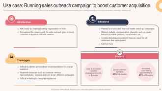 Sales Outreach Plan For Boosting Customer Acquisition In Retail Bank Powerpoint Presentation Slides Strategy CD Idea Visual