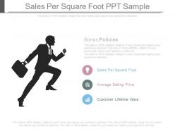 Sales per square foot ppt sample