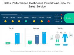 Sales performance dashboard powerpoint slide for sales service