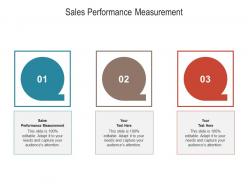 Sales performance measurement ppt powerpoint presentation ideas guidelines cpb