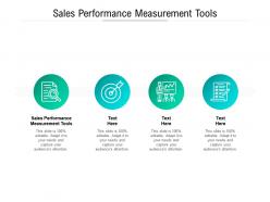 Sales performance measurement tools ppt powerpoint presentation icon topics cpb
