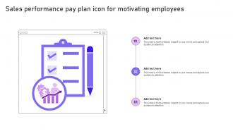 Sales Performance Pay Plan Icon For Motivating Employees