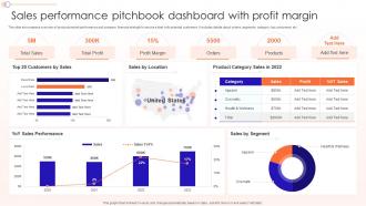 Sales Performance Pitchbook Dashboard With Profit Margin