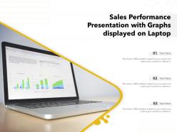 Sales performance presentation with graphs displayed on laptop