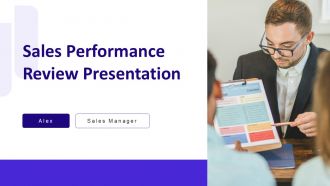 Sales Performance Review Presentation PPT Summary AT