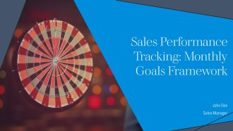 Sales Performance Tracking Monthly Goals Framework PPT Graphics AT