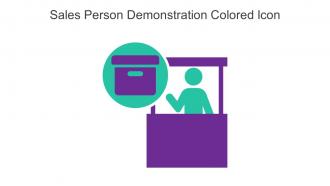 Sales Person Demonstration Colored Icon In Powerpoint Pptx Png And Editable Eps Format