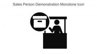 Sales Person Demonstration Monotone Icon In Powerpoint Pptx Png And Editable Eps Format