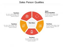 Sales person qualities ppt powerpoint presentation model cpb