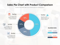 Sales pie chart with product comparison