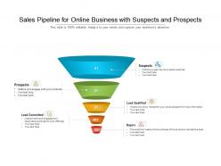 Sales pipeline for online business with suspects and prospects