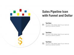 Sales Pipeline Icon With Funnel And Dollar