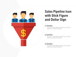 Sales Pipeline Icon With Stick Figure And Dollar