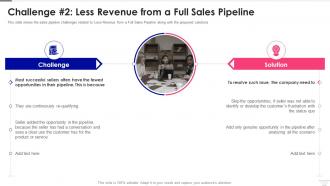 Sales Pipeline Management 2 Less Revenue From A Full Sales Pipeline