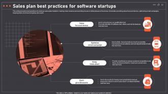 Sales Plan Best Practices For Software Startups
