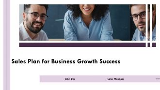 Sales Plan For Business Growth Success PPT Template AT