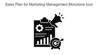 Sales Plan For Marketing Management Monotone Icon In Powerpoint Pptx Png And Editable Eps Format