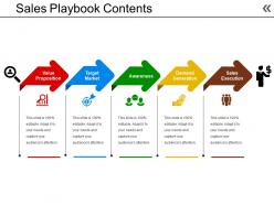 Sales playbook contents example ppt presentation