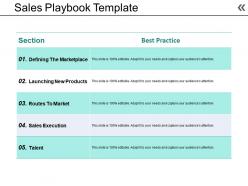 Sales playbook template powerpoint slide background