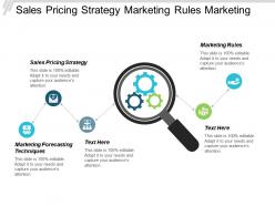 Sales pricing strategy marketing rules marketing forecasting techniques cpb