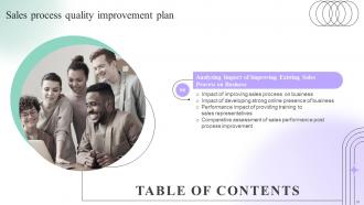 Sales Process Quality Improvement Plan Powerpoint Presentation Slides Customizable Template