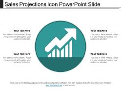 Sales projections icon powerpoint slide