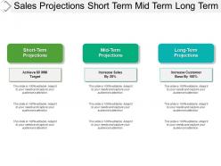 Sales projections short term mid term long term