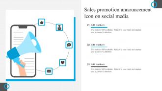 Sales Promotion Announcement Icon On Social Media