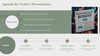 Sales Promotion Calendar Featuring Employee Announcement PPT Graphics AT Editable Analytical